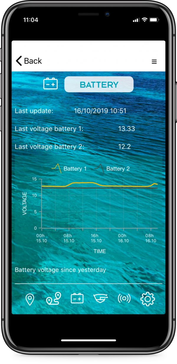 connect-it-boat SmartPhone App Batterieüberwachung