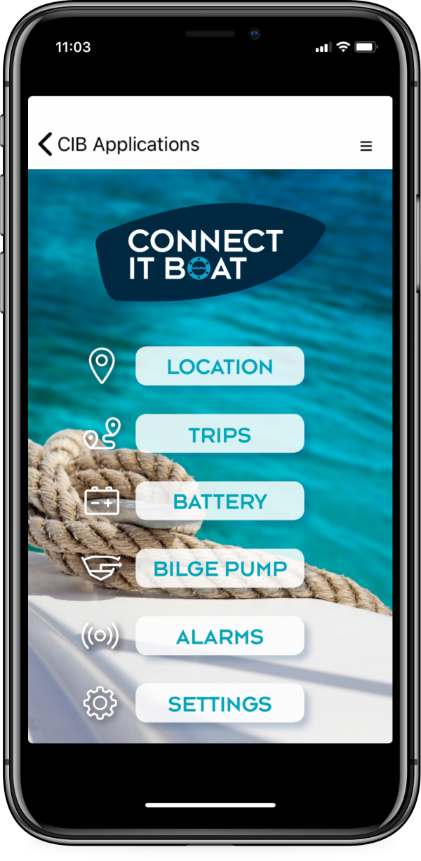Connect-it-Boat SmartPhone App Startseite